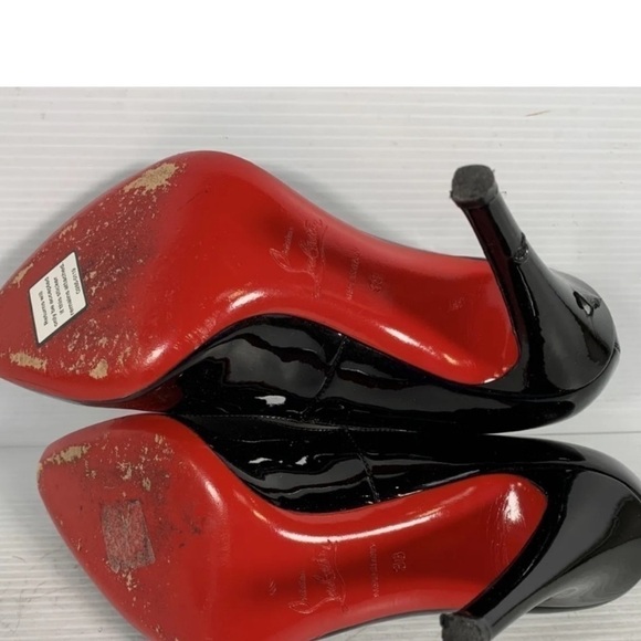 CHRISTIAN LOUBOUTIN  Black Patent Leather Decollete 868 100 size 38 - Picture 5 of 11